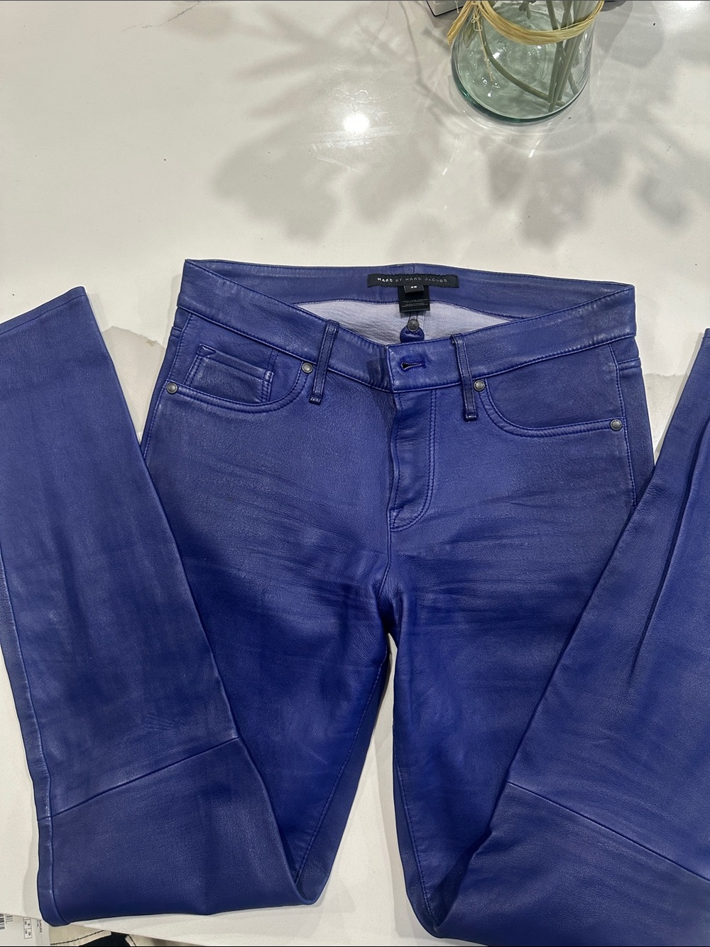 Marc by Marc Jacobs Electric Indigo Skinny leather pants